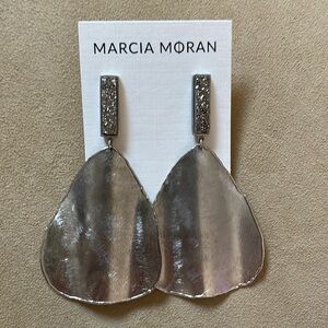 Marcia Moran  Silver Dangle Earrings